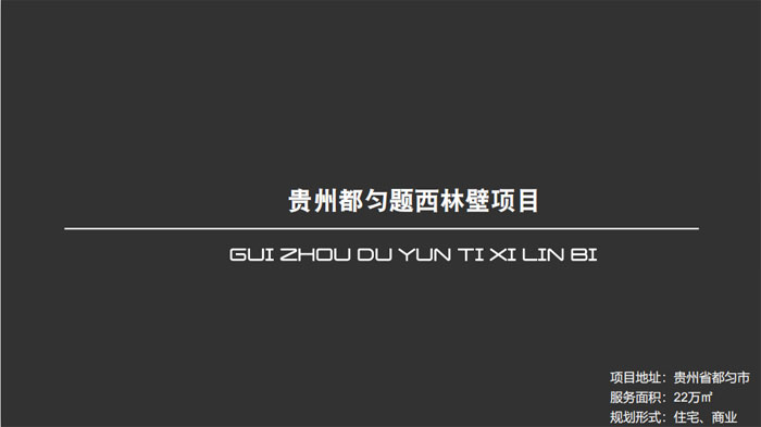 貴州都勻題西林壁項目貴州省都勻市22萬㎡設計案例