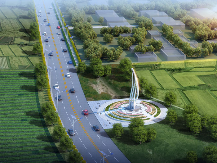 洛陽市洛龍區(qū)關(guān)圣街關(guān)林廣場道路景觀設計